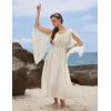 image:imageScarlet Darkness Women Renaissance Dress Split Bell Sleeve Cowl Neck Peasant Medieval DressApricot