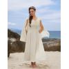 image:imageScarlet Darkness Women Renaissance Dress Split Bell Sleeve Cowl Neck Peasant Medieval DressApricot