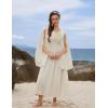 image:imageScarlet Darkness Women Renaissance Dress Split Bell Sleeve Cowl Neck Peasant Medieval DressApricot