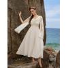 image:imageScarlet Darkness Women Renaissance Dress Split Bell Sleeve Cowl Neck Peasant Medieval DressApricot