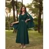 image:imageScarlet Darkness Women Renaissance Dress Split Bell Sleeve Cowl Neck Peasant Medieval DressDark Green