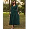 image:imageScarlet Darkness Women Renaissance Dress Split Bell Sleeve Cowl Neck Peasant Medieval DressDark Green