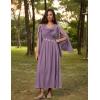 image:imageScarlet Darkness Women Renaissance Dress Split Bell Sleeve Cowl Neck Peasant Medieval DressDusty Lavender