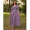 image:imageScarlet Darkness Women Renaissance Dress Split Bell Sleeve Cowl Neck Peasant Medieval DressDusty Lavender
