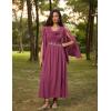 image:imageScarlet Darkness Women Renaissance Dress Split Bell Sleeve Cowl Neck Peasant Medieval DressDusty Rose