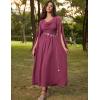 image:imageScarlet Darkness Women Renaissance Dress Split Bell Sleeve Cowl Neck Peasant Medieval DressDusty Rose