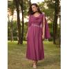 image:imageScarlet Darkness Women Renaissance Dress Split Bell Sleeve Cowl Neck Peasant Medieval DressDusty Rose