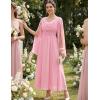 image:imageScarlet Darkness Women Renaissance Dress Split Bell Sleeve Cowl Neck Peasant Medieval DressLight Pink
