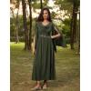 image:imageScarlet Darkness Women Renaissance Dress Split Bell Sleeve Cowl Neck Peasant Medieval DressOlive Green
