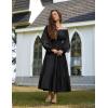 image:imageScarlet Darkness Women Renaissance Off Shoulder Split Sleeve Smocked Waist Tiered Maxi DressBlack