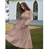 image:imageScarlet Darkness Women Renaissance Off Shoulder Split Sleeve Smocked Waist Tiered Maxi DressKhaki