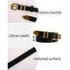 image:imageScarlet Darkness Women Synthetic Leather Belts with Buckle 23mm Wide Belt for Jeans Pant Dress Textured Black Gold Buckle S