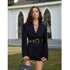 image:imageScarlet Darkness Women Wide Belt Western Embossed Buckle Elastic Waist Belt for Dresses Coats
