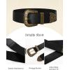 image:imageScarlet Darkness Women Wide Belt Western Embossed Buckle Elastic Waist Belt for Dresses Coats