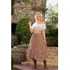 image:imageScarlet Darkness Womens Boho Maxi Skirt Renaissance Skirt ALine Elastic High Waist Long Skirts with PocketsBrown Floral