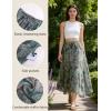image:imageScarlet Darkness Womens Boho Maxi Skirt Renaissance Skirt ALine Elastic High Waist Long Skirts with PocketsGreen Floral