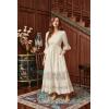 image:imageScarlet Darkness Womens Peasant Renaissance Dresses 34 Sleeve V Neck Casual Boho Maxi Dress with PocketsApricot