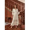 image:imageScarlet Darkness Womens Peasant Renaissance Dresses 34 Sleeve V Neck Casual Boho Maxi Dress with PocketsApricot
