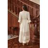 image:imageScarlet Darkness Womens Peasant Renaissance Dresses 34 Sleeve V Neck Casual Boho Maxi Dress with PocketsApricot