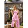 image:imageScarlet Darkness Womens Renaissance Corset Dress 2026 Summer Asymmetrical Sundress Pirate Gothic Chiffon DressesLight Pink