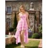 image:imageScarlet Darkness Womens Renaissance Corset Dress 2026 Summer Asymmetrical Sundress Pirate Gothic Chiffon DressesLight Pink