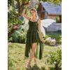 image:imageScarlet Darkness Womens Renaissance Corset Dress 2026 Summer Asymmetrical Sundress Pirate Gothic Chiffon DressesOlive Green