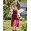 image:imageScarlet Darkness Womens Renaissance Corset Dress 2026 Summer Asymmetrical Sundress Pirate Gothic Chiffon DressesWine