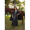 image:imageScarlet Darkness Womens Renaissance Costume Medieval Hooded Pirate Bell Sleeve Peasant Dress with PocketsBlack