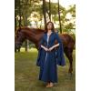 image:imageScarlet Darkness Womens Renaissance Costume Medieval Hooded Pirate Bell Sleeve Peasant Dress with PocketsNavy Blue