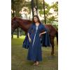 image:imageScarlet Darkness Womens Renaissance Costume Medieval Hooded Pirate Bell Sleeve Peasant Dress with PocketsNavy Blue