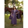 image:imageScarlet Darkness Womens Renaissance Costume Medieval Hooded Pirate Bell Sleeve Peasant Dress with PocketsPurple