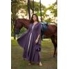 image:imageScarlet Darkness Womens Renaissance Costume Medieval Hooded Pirate Bell Sleeve Peasant Dress with PocketsPurple