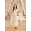 image:imageScarlet Darkness Womens Renaissance Costume Wrap V Neck Medieval Dress Split Bell Sleeve Embroidery Fairy DressesApricot