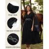 image:imageScarlet Darkness Womens Renaissance Costume Wrap V Neck Medieval Dress Split Bell Sleeve Embroidery Fairy DressesBlack