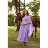 image:imageScarlet Darkness Womens Renaissance Costume Wrap V Neck Medieval Dress Split Bell Sleeve Embroidery Fairy DressesLight Purple