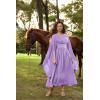 image:imageScarlet Darkness Womens Renaissance Costume Wrap V Neck Medieval Dress Split Bell Sleeve Embroidery Fairy DressesLight Purple
