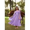 image:imageScarlet Darkness Womens Renaissance Costume Wrap V Neck Medieval Dress Split Bell Sleeve Embroidery Fairy DressesLight Purple