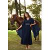 image:imageScarlet Darkness Womens Renaissance Costume Wrap V Neck Medieval Dress Split Bell Sleeve Embroidery Fairy DressesNavy Blue