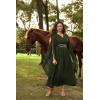 image:imageScarlet Darkness Womens Renaissance Costume Wrap V Neck Medieval Dress Split Bell Sleeve Embroidery Fairy DressesOlive Green