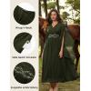 image:imageScarlet Darkness Womens Renaissance Costume Wrap V Neck Medieval Dress Split Bell Sleeve Embroidery Fairy DressesOlive Green