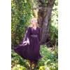 image:imageScarlet Darkness Womens Renaissance Costume Wrap V Neck Medieval Dress Split Bell Sleeve Embroidery Fairy DressesPurple