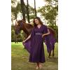 image:imageScarlet Darkness Womens Renaissance Costume Wrap V Neck Medieval Dress Split Bell Sleeve Embroidery Fairy DressesPurple