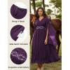 image:imageScarlet Darkness Womens Renaissance Costume Wrap V Neck Medieval Dress Split Bell Sleeve Embroidery Fairy DressesPurple