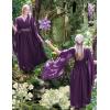 image:imageScarlet Darkness Womens Renaissance Costume Wrap V Neck Medieval Dress Split Bell Sleeve Embroidery Fairy DressesPurple