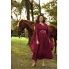 image:imageScarlet Darkness Womens Renaissance Costume Wrap V Neck Medieval Dress Split Bell Sleeve Embroidery Fairy DressesWine Red