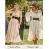 image:imageScarlet Darkness Womens Wide Elastic Belt for Dress Stretchy Corset Belt Double Gold Buckle Waist BeltBlack