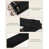 image:imageScarlet Darkness Womens Wide Elastic Belt for Dress Stretchy Corset Belt Double Gold Buckle Waist BeltBlack