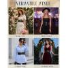 image:imageScarlet Darkness Womens Wide Elastic Belt for Dress Stretchy Corset Belt Double Gold Buckle Waist BeltBlack With Silver Buckle