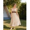 image:imageScarlet Darkness Womens Wide Elastic Belt for Dress Stretchy Corset Belt Double Gold Buckle Waist BeltBrown