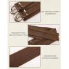 image:imageScarlet Darkness Womens Wide Elastic Belt for Dress Stretchy Corset Belt Double Gold Buckle Waist BeltBrown